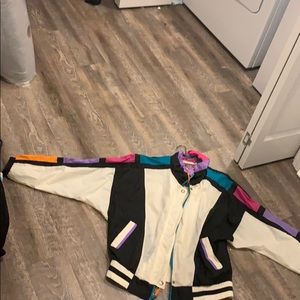 Vintage RE Sport Printed Retro Windbreaker